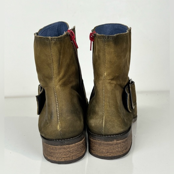 UNITY IN DIVERSITY Olive green LUGANO leather ankle boots size‎ 9.5. - Picture 4 of 9